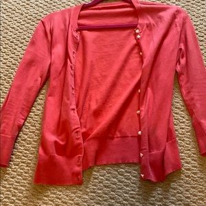 Peach j crew cartigan